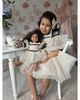 Petite Maison Kids Petite Maison Kids Girls' Coco Caramel Tulle Dress with Sheer Puff Tulle Sleeves - 6