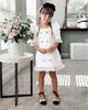 Petite Maison Kids Petite Maison Kids Girls' White Tuxedo Style Dress with Gold-Tone Hardware Buttons - 2