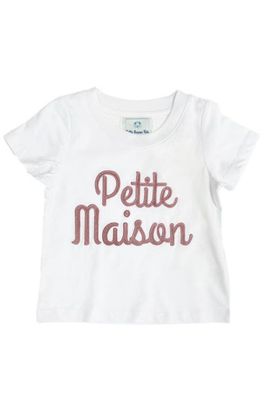 Petite Maison Kids Petite Maison Kids Petite Maison Pink Logo Pima Cotton T-Shirt
