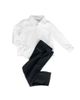 Petite Maison Kids Petite Maison Kids Unisex Petite Maison White Button Shirt and Black Tuxedo Pants Set - 1