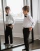Petite Maison Kids Petite Maison Kids Unisex Petite Maison White Button Shirt and Black Tuxedo Pants Set - 2