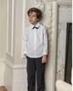 Petite Maison Kids Petite Maison Kids Unisex Petite Maison White Button Shirt and Black Tuxedo Pants Set - 3