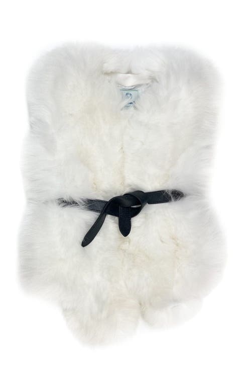 Petite Maison Kids Petite Maison Kids White Faux Fur Vest 