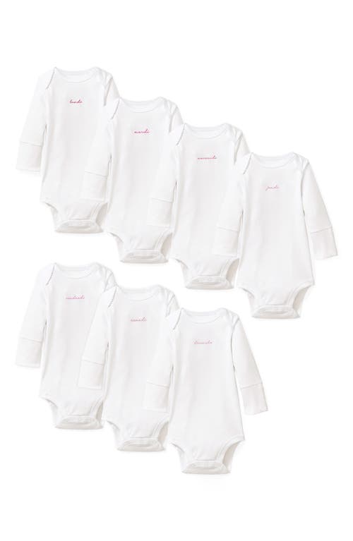 Petite Plume Petite Plume Assorted 7-Pack Long Sleeve Pima Cotton Bodysuits
