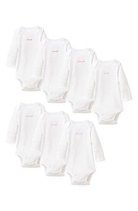 Petite Plume Petite Plume Assorted 7-Pack Long Sleeve Pima Cotton Bodysuits