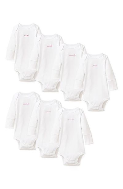 Petite Plume Petite Plume Assorted 7-Pack Long Sleeve Pima Cotton Bodysuits