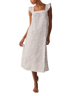 Petite Plume Petite Plume Clara Ruffle Trim Cotton Nightgown
