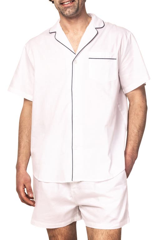 Petite Plume Petite Plume Contrast Piping Cotton Short Pajamas