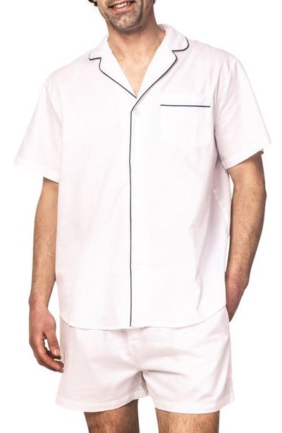 Petite Plume Petite Plume Contrast Piping Cotton Short Pajamas
