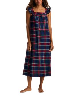 Petite Plume Petite Plume Cotton Windsor Tartan Twill Clara Nightgown