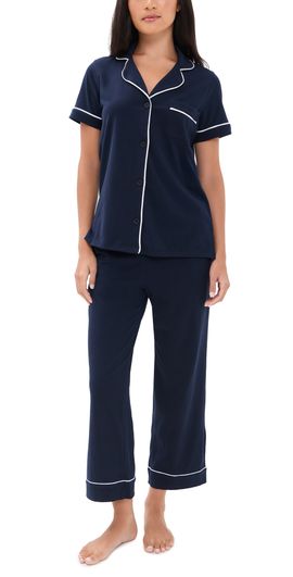 Petite Plume Petite Plume Cropped Pajamas Set NAVY