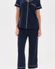 Petite Plume Petite Plume Cropped Pajamas Set NAVY - 2