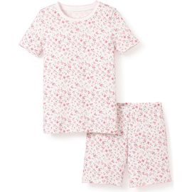 Petite Plume Petite Plume Floral Fitted Two-Piece Cotton Blend Short Pajamas