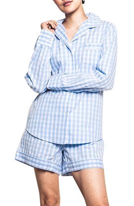 Petite Plume Petite Plume Gingham Check Short Cotton Pajamas