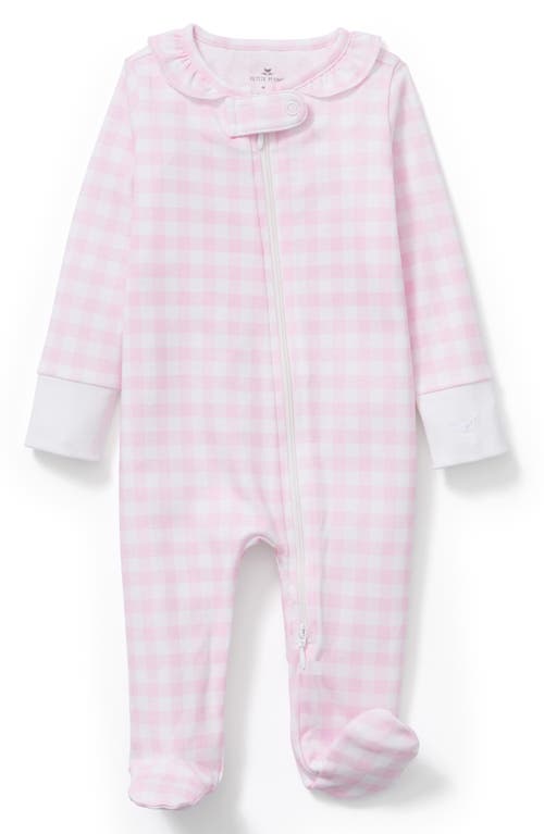 Petite Plume Petite Plume Gingham Pima Cotton Footie Romper