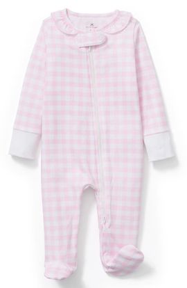 Petite Plume Petite Plume Gingham Pima Cotton Footie Romper
