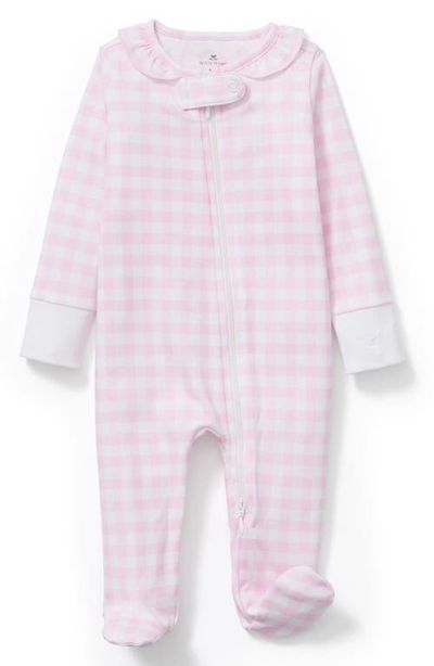 Petite Plume Petite Plume Gingham Pima Cotton Footie Romper