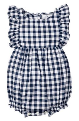 Petite Plume Petite Plume Gingham Ruffled Romper(Baby)