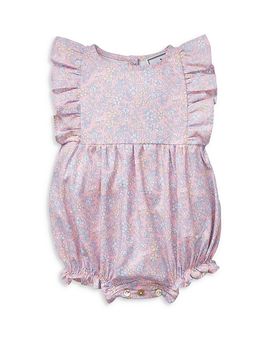 Petite Plume Petite Plume Girls' Floral Ruffled Romper