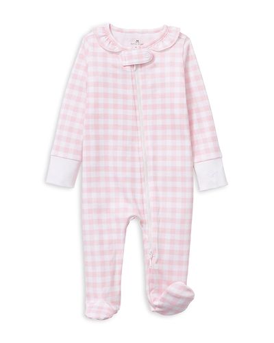 Petite Plume Petite Plume Girls' Gingham Romper Footie