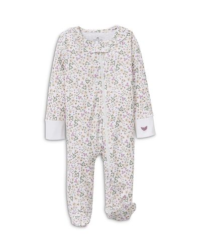 Petite Plume Petite Plume Girls' Meadow Bloom Cotton Footie Romper