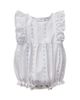 Petite Plume Petite Plume Girls' Ruffled Romper in Cottage Stripe - 1
