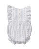 Petite Plume Petite Plume Girls' Ruffled Romper in Cottage Stripe - 2