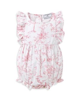 Petite Plume Petite Plume Girls' Timeless Toile Twill Ruffled Romper