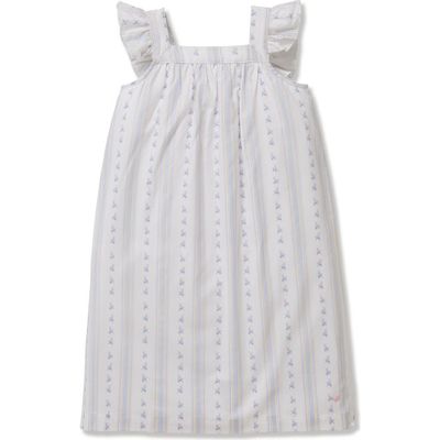 Petite Plume Petite Plume Kids' Clara Flutter Sleeve Cotton Blend Twill Nightgown