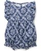 Petite Plume Petite Plume Kids' Ruffled Twill Romper - 1