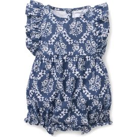 Petite Plume Petite Plume Kids' Ruffled Twill Romper