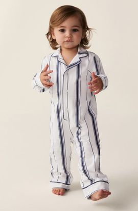 Petite Plume Petite Plume Kids' Stripe One-Piece Pajama Romper