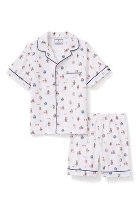 Petite Plume Petite Plume Kids' Two-Piece Cotton Blend Short Pajamas