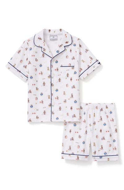 Petite Plume Petite Plume Kids' Two-Piece Cotton Blend Short Pajamas