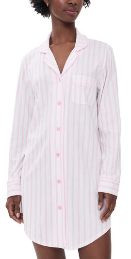 Petite Plume Petite Plume Luxe Pima Stripe Nightshirt White