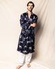 Petite Plume Petite Plume Men's Mulberry Silk Panthere de Nuit Robe - 5