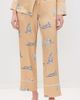 Petite Plume Petite Plume Mulberry Silk Panther Champagne Pajama Set Gold M - 5