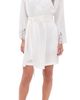 Petite Plume Petite Plume Mulberry Silk White Lace Robe White - 1