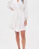 Petite Plume Petite Plume Mulberry Silk White Lace Robe White - 5