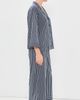 Petite Plume Petite Plume Olivia Wide Leg Pajama Set In Admiral Ticking Navy - 4