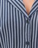 Petite Plume Petite Plume Olivia Wide Leg Pajama Set In Admiral Ticking Navy - 6