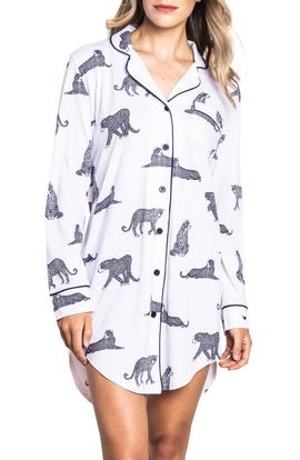 Petite Plume Petite Plume Panther Print Nightshirt