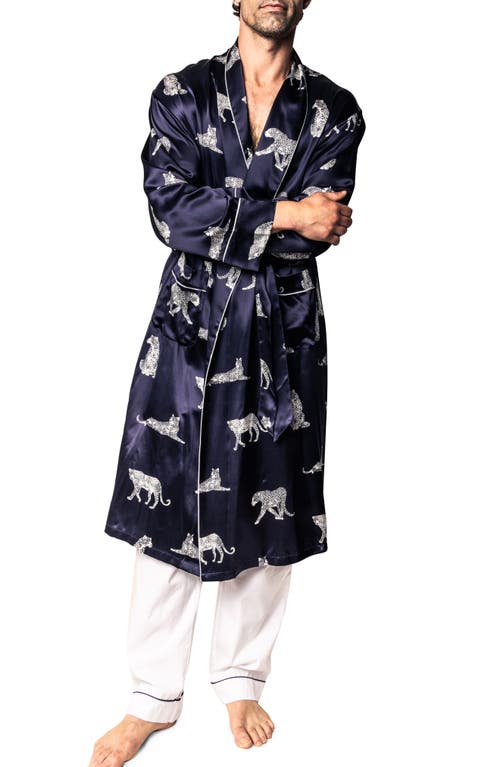 Petite Plume Petite Plume Panthre de Nuit Silk Robe
