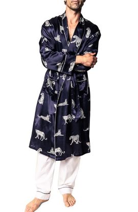 Petite Plume Petite Plume Panthre de Nuit Silk Robe