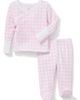 Petite Plume Petite Plume Pima Cotton Wrap Top & Footed Pants Set - 1