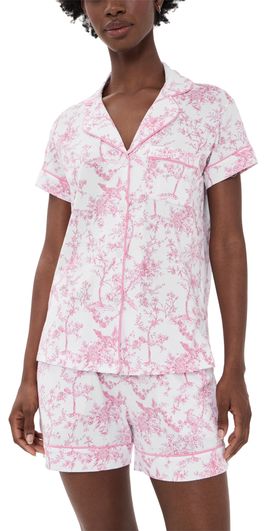 Petite Plume Petite Plume Pima Short Sleeve Sleep Set Pink