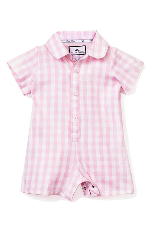 Petite Plume Petite Plume Pink Gingham Summer Romper 