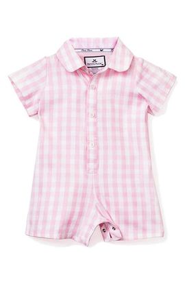 Petite Plume Petite Plume Pink Gingham Summer Romper 