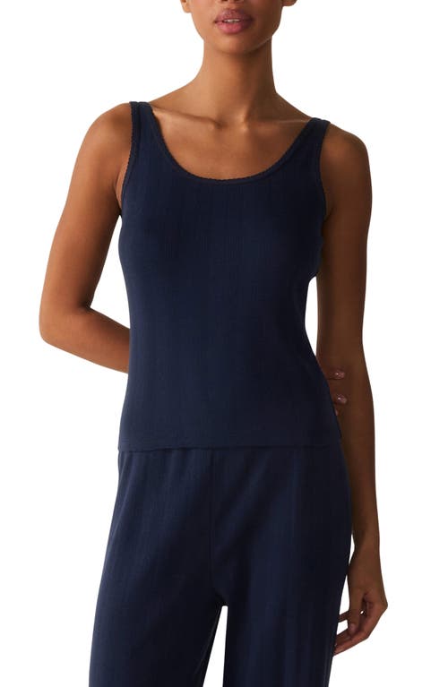 Petite Plume Petite Plume Pointelle Cotton Tank Top