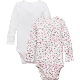 Petite Plume Petite Plume Set of 2 Assorted Pointelle Long Sleeve Bodysuits
